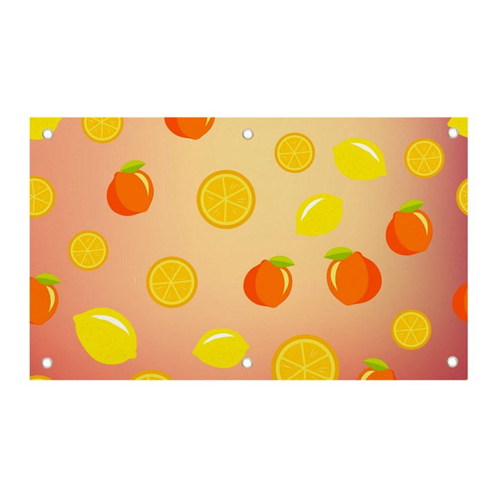 Fruits-gradient,orange Banner and Sign 5  x 3 