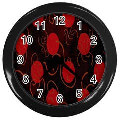 Circles-1 Wall Clock (black) by nateshop