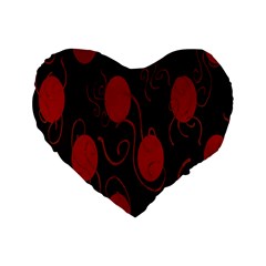 Circles-1 Standard 16  Premium Heart Shape Cushions by nateshop