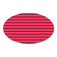 Colors,lines Oval Magnet