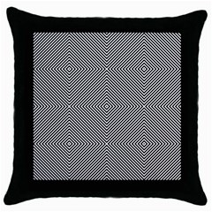 Diagonal Throw Pillow Case (black) by nateshop