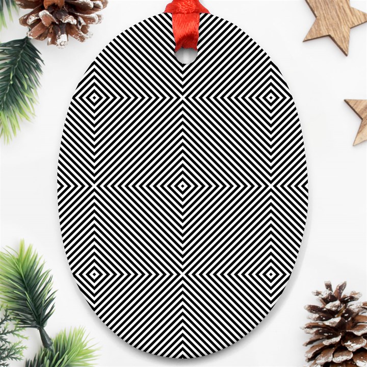 Diagonal Oval Ornament (Two Sides)