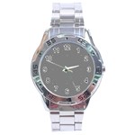 Diagonal Stainless Steel Analogue Watch Front