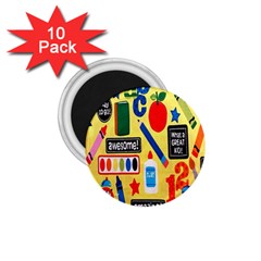 Fabric 1 1 75  Magnets (10 Pack)  by nateshop