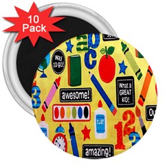 Fabric 1 3  Magnets (10 Pack)  by nateshop