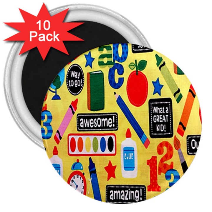 Fabric 1 3  Magnets (10 pack) 