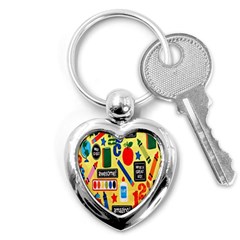 Fabric 1 Key Chain (heart) by nateshop