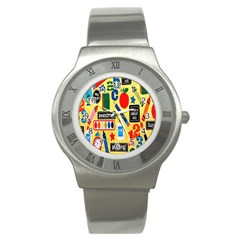 Fabric 1 Stainless Steel Watch by nateshop