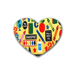 Fabric 1 Rubber Coaster (heart) by nateshop