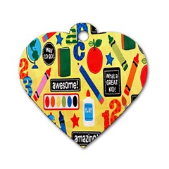 Fabric 1 Dog Tag Heart (two Sides) by nateshop