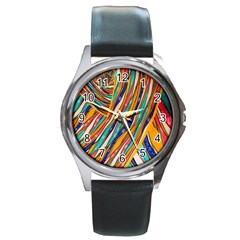 Fabric-2 Round Metal Watch by nateshop