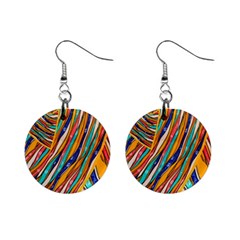 Fabric-2 Mini Button Earrings by nateshop