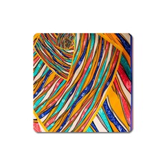 Fabric-2 Square Magnet by nateshop