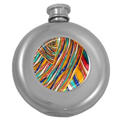 Fabric-2 Round Hip Flask (5 Oz) by nateshop