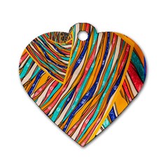 Fabric-2 Dog Tag Heart (two Sides) by nateshop