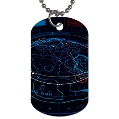 Earth Map Futuristic Globe Dog Tag (two Sides) by danenraven