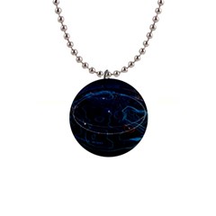 Earth Map Futuristic Globe 1  Button Necklace by danenraven