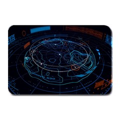 Earth Map Futuristic Globe Plate Mats by danenraven