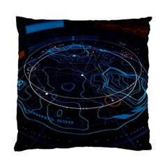 Earth Map Futuristic Globe Standard Cushion Case (one Side)