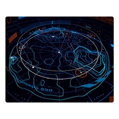 Earth Map Futuristic Globe Double Sided Flano Blanket (large)  by danenraven