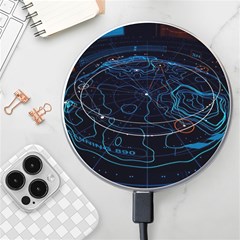 Earth Map Futuristic Globe Wireless Charger by danenraven