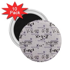 Pattern Wallpaper Math Formula Albert Einstein 2 25  Magnets (10 Pack) 