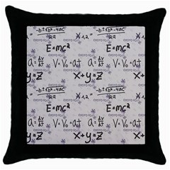 Pattern Wallpaper Math Formula Albert Einstein Throw Pillow Case (black) by danenraven