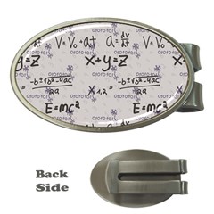 Pattern Wallpaper Math Formula Albert Einstein Money Clips (oval)  by danenraven