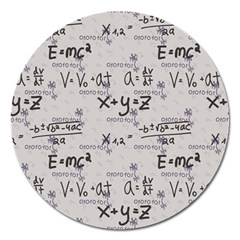 Pattern Wallpaper Math Formula Albert Einstein Magnet 5  (round) by danenraven