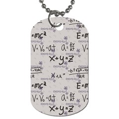 Pattern Wallpaper Math Formula Albert Einstein Dog Tag (two Sides) by danenraven