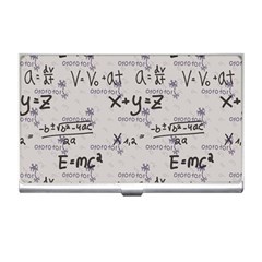 Pattern Wallpaper Math Formula Albert Einstein Business Card Holder by danenraven