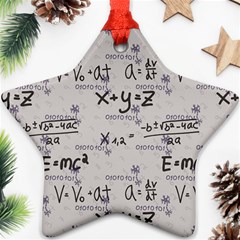 Pattern Wallpaper Math Formula Albert Einstein Star Ornament (two Sides) by danenraven