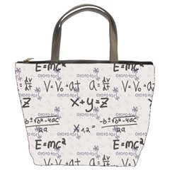 Pattern Wallpaper Math Formula Albert Einstein Bucket Bag by danenraven