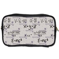 Pattern Wallpaper Math Formula Albert Einstein Toiletries Bag (two Sides) by danenraven