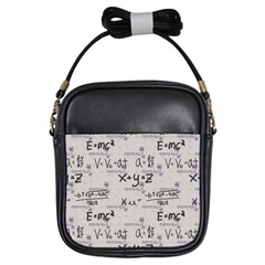 Pattern Wallpaper Math Formula Albert Einstein Girls Sling Bag by danenraven