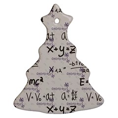 Pattern Wallpaper Math Formula Albert Einstein Ornament (christmas Tree)  by danenraven