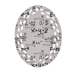 Pattern Wallpaper Math Formula Albert Einstein Oval Filigree Ornament (two Sides) by danenraven