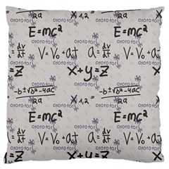 Pattern Wallpaper Math Formula Albert Einstein Large Cushion Case (one Side) by danenraven