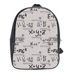 Pattern Wallpaper Math Formula Albert Einstein School Bag (xl) by danenraven