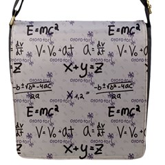 Pattern Wallpaper Math Formula Albert Einstein Flap Closure Messenger Bag (s) by danenraven