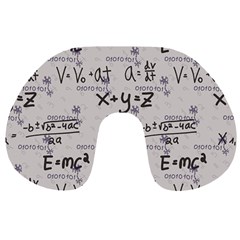 Pattern Wallpaper Math Formula Albert Einstein Travel Neck Pillow by danenraven