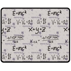 Pattern Wallpaper Math Formula Albert Einstein Double Sided Fleece Blanket (medium)  by danenraven