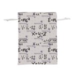 Pattern Wallpaper Math Formula Albert Einstein Lightweight Drawstring Pouch (M) Front