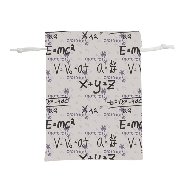 Pattern Wallpaper Math Formula Albert Einstein Lightweight Drawstring Pouch (M)