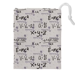 Pattern Wallpaper Math Formula Albert Einstein Drawstring Pouch (5xl) by danenraven