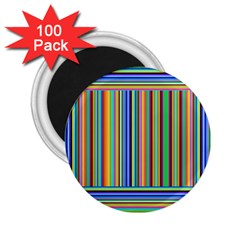 Abstract Stripe Pattern Rainbow 2 25  Magnets (100 Pack)  by Wegoenart