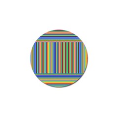 Abstract Stripe Pattern Rainbow Golf Ball Marker by Wegoenart