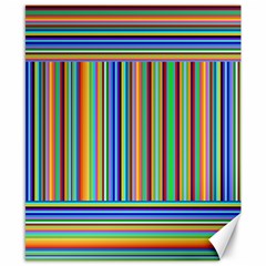 Abstract Stripe Pattern Rainbow Canvas 8  X 10  by Wegoenart