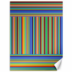 Abstract Stripe Pattern Rainbow Canvas 36  X 48  by Wegoenart