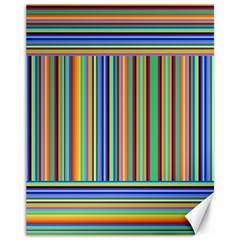 Abstract Stripe Pattern Rainbow Canvas 11  X 14  by Wegoenart